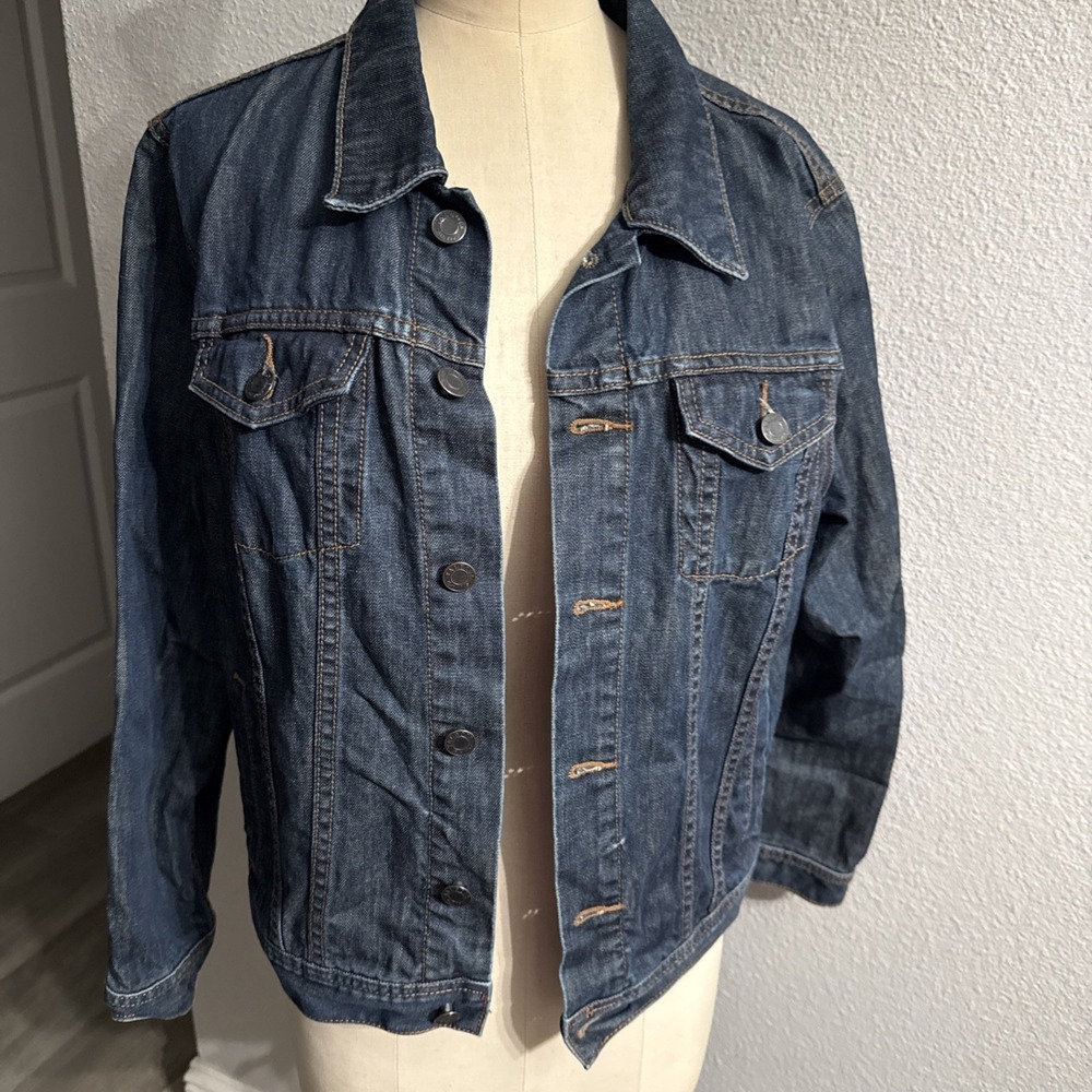 Talbots Dark Blue Denim Jean Jacket
